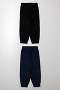 2 Pack Corduroy Cuffed Pants Black And Navy