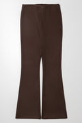 Suede Flare Leggings Brown