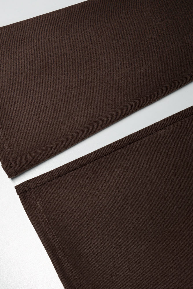 Suede Flare Leggings Brown