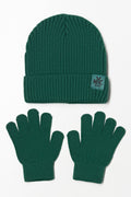 Beanie & Gloves Set Green