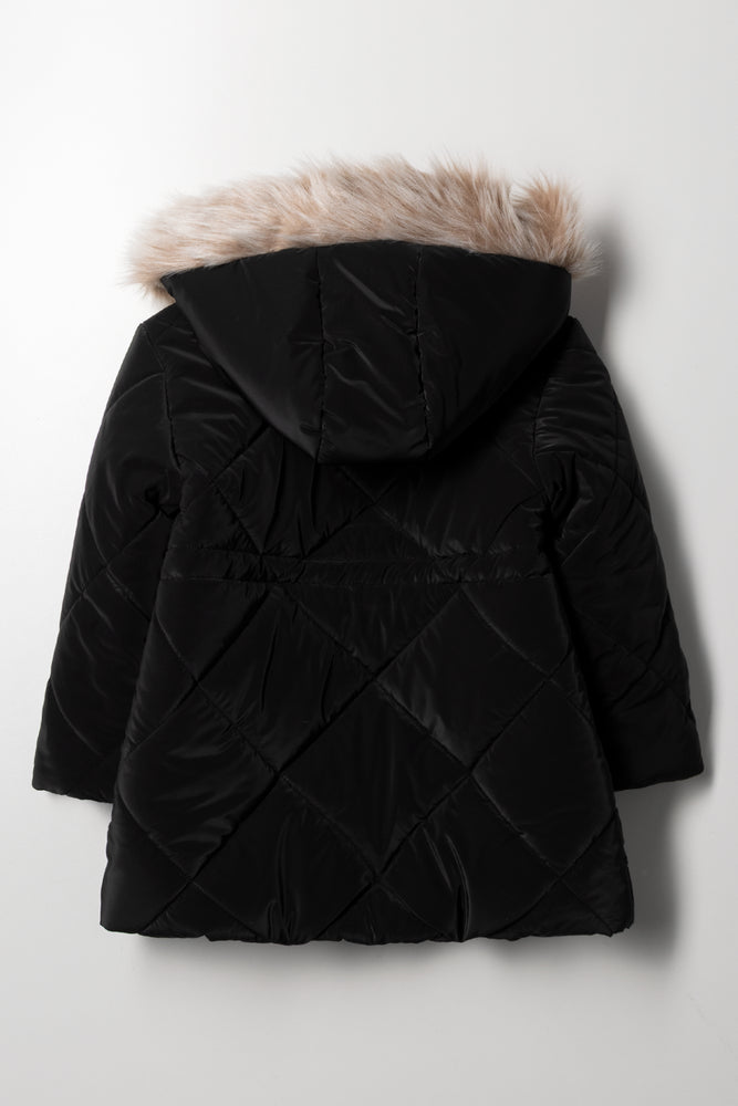 Hooded Puffer Jacket Black (2)