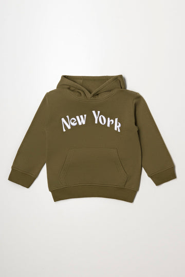New York Hoodie Green