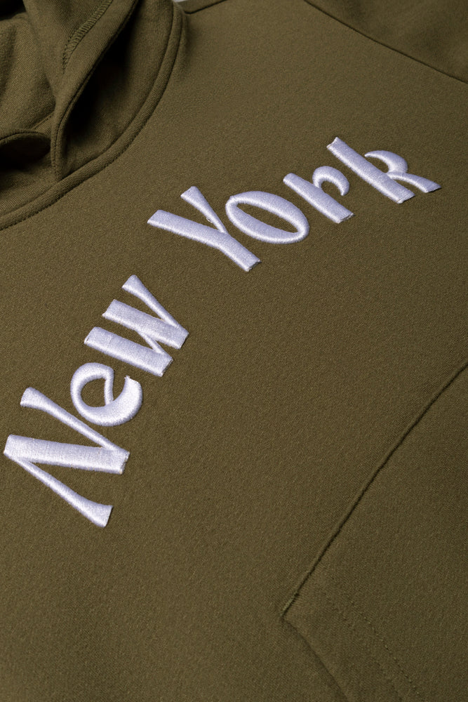 New York Hoodie Green