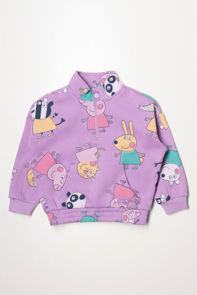 Peppa Pig Quarter Zip Tracktop Purple