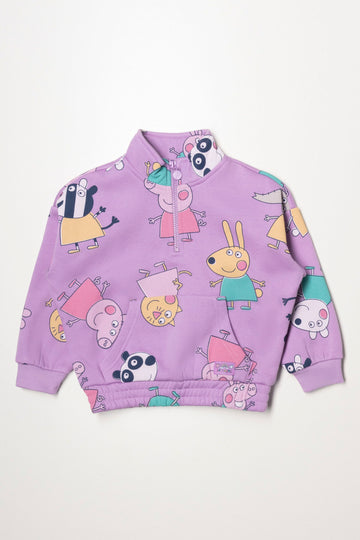 Peppa Pig Quarter Zip Tracktop Purple