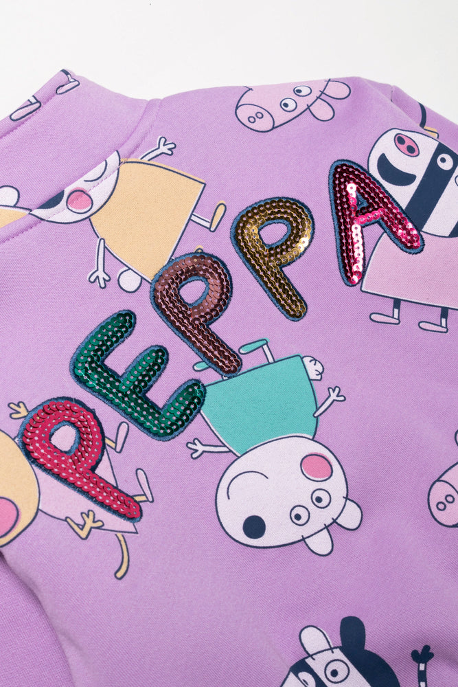 Peppa Pig Quarter Zip Tracktop Purple (2)