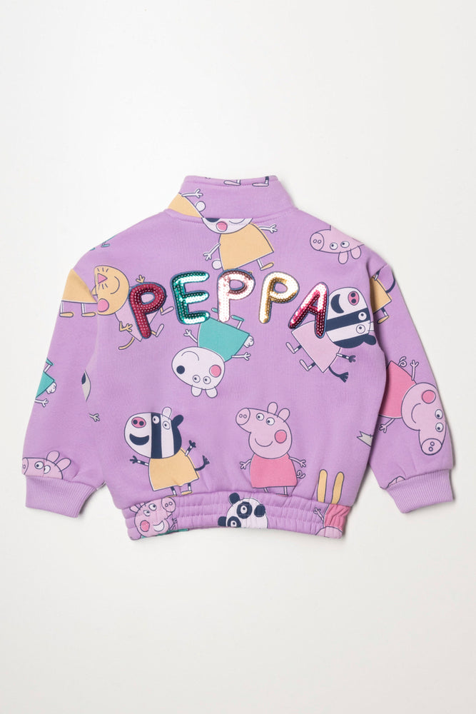 Peppa Pig Quarter Zip Tracktop Purple (3)