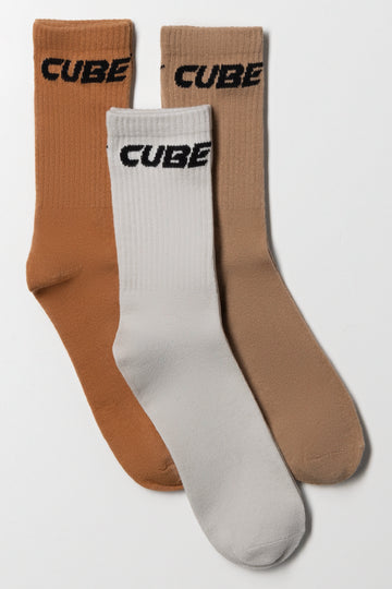 3 Pack Socks Natural
