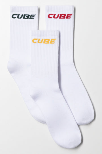 3 Pack Socks White