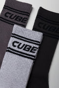 3 Pack Socks Grey & Black (1)