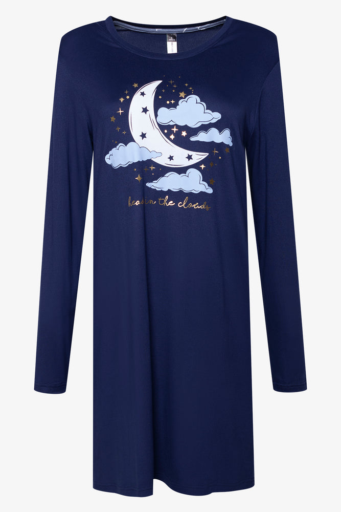 2 Pack Long Sleeve Sleepshirts Blue