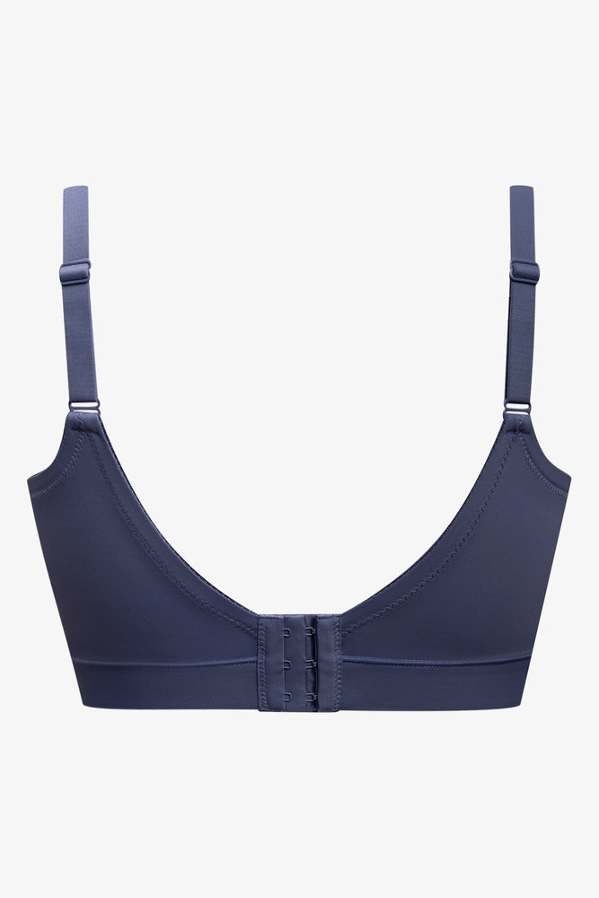Plus Size 2 Pack Smooth Padded Wirefree Bras Grey And Blue (3)