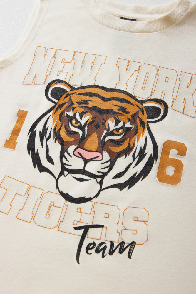 Tiger Sleeveless T-Shirt White