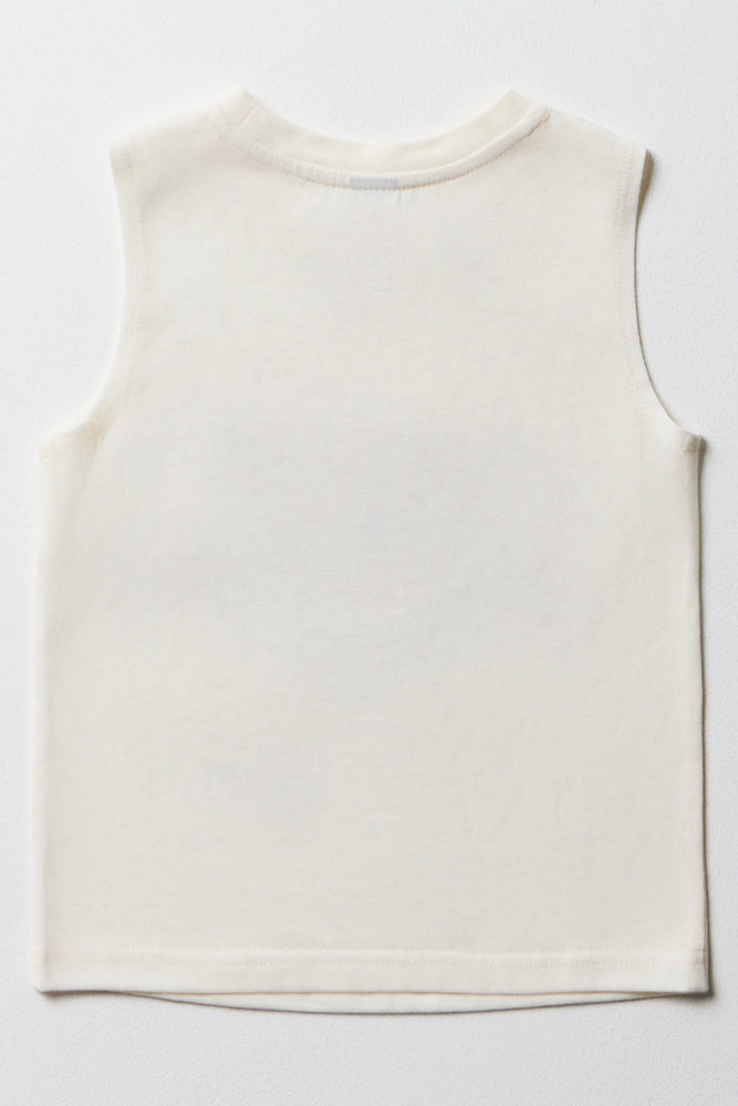 Tiger Sleeveless T-Shirt White (2)