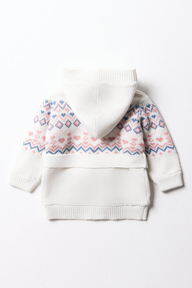 Hooded Cardigan White (2)