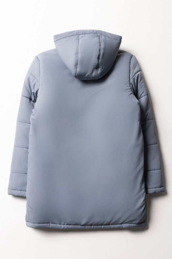 Puffer Parka Jacket Blue (2)