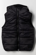 Hooded Sleeveless Jacket Black