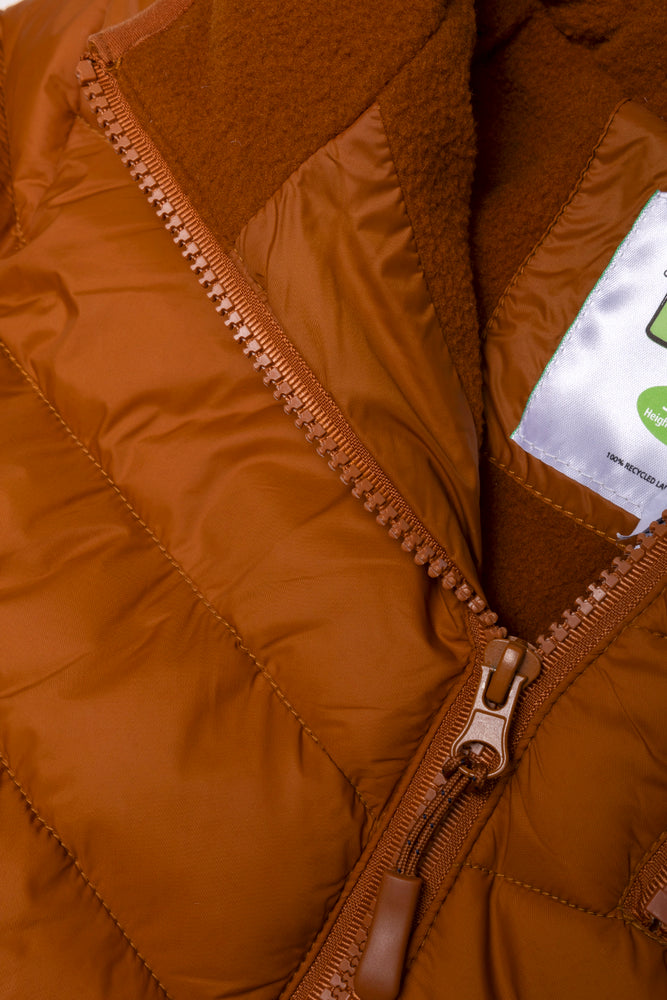 Hooded Puffer Jacket Rust (1)