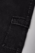 Cargo Denim Skirt Black (1)