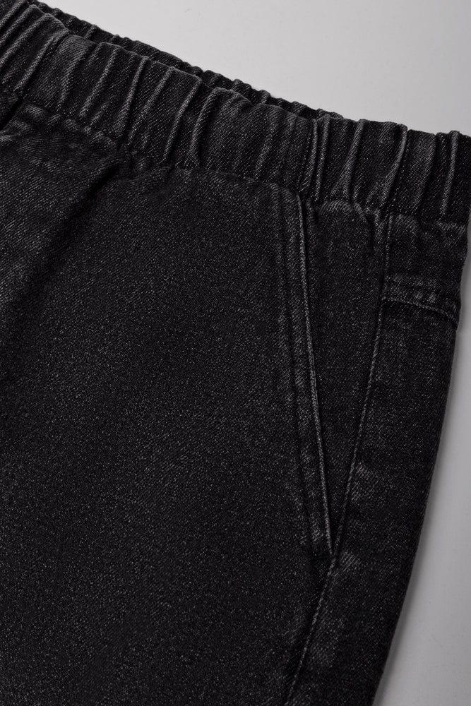 Cargo Denim Skirt Black (2)