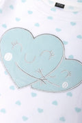 Heart Long Sleeve Pyjamas Aqua (1)