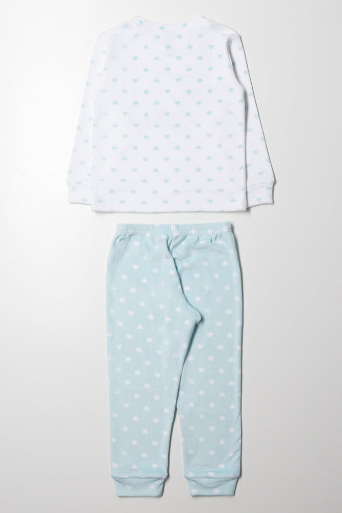 Heart Long Sleeve Pyjamas Aqua (3)