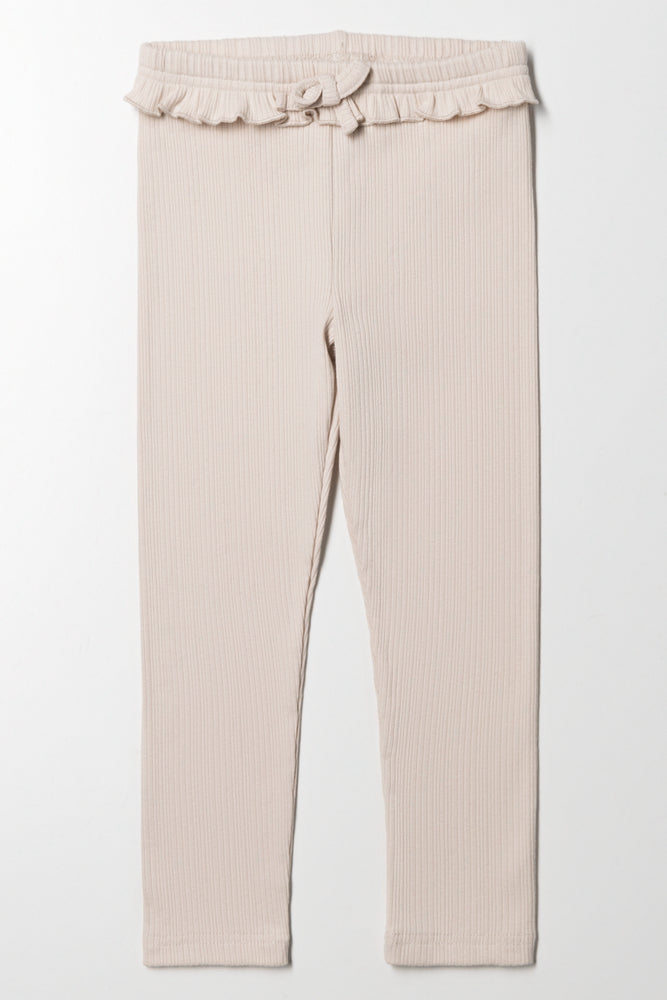 Rib Leggings Natural