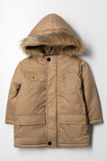 Hooded Parka Jacket Natural