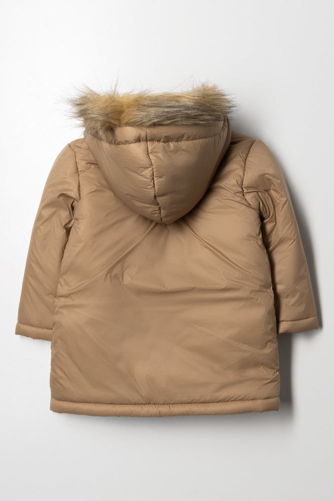 Hooded Parka Jacket Natural (2)