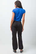 T-Shirt With Side Rouching Blue (2)
