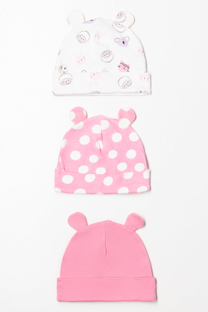 3 Pack Hats Pink
