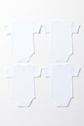 4 Pack Short Sleeve Bodyvests White (2)