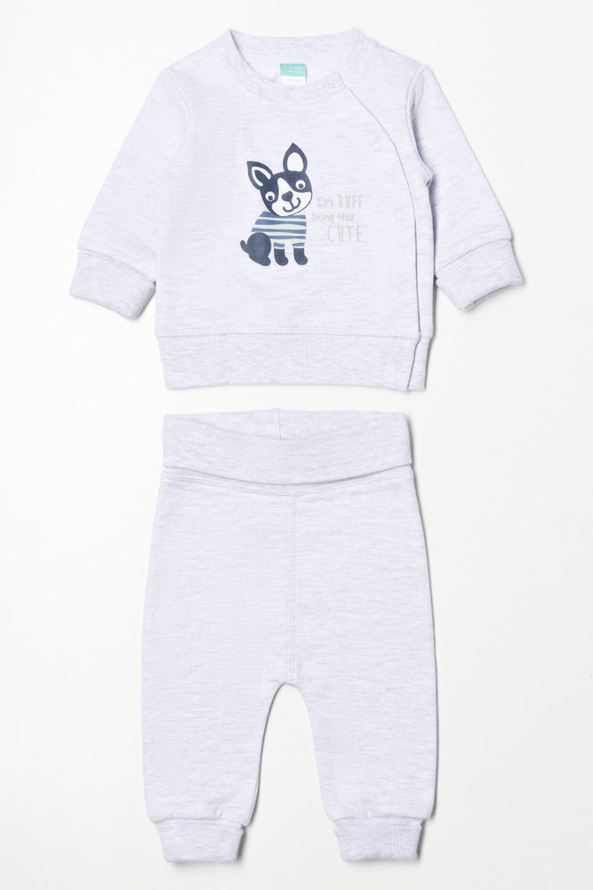 2 Piece Fleece Set Grey