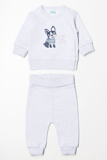 2 Piece Fleece Set Grey