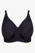 Plus Size 2 Pack Non Padded Wire Free Bras Black And Natural (2)