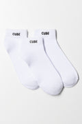 3 Pack Low Cut Socks White