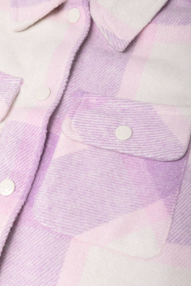 Peppa Pig Check Shacket Purple