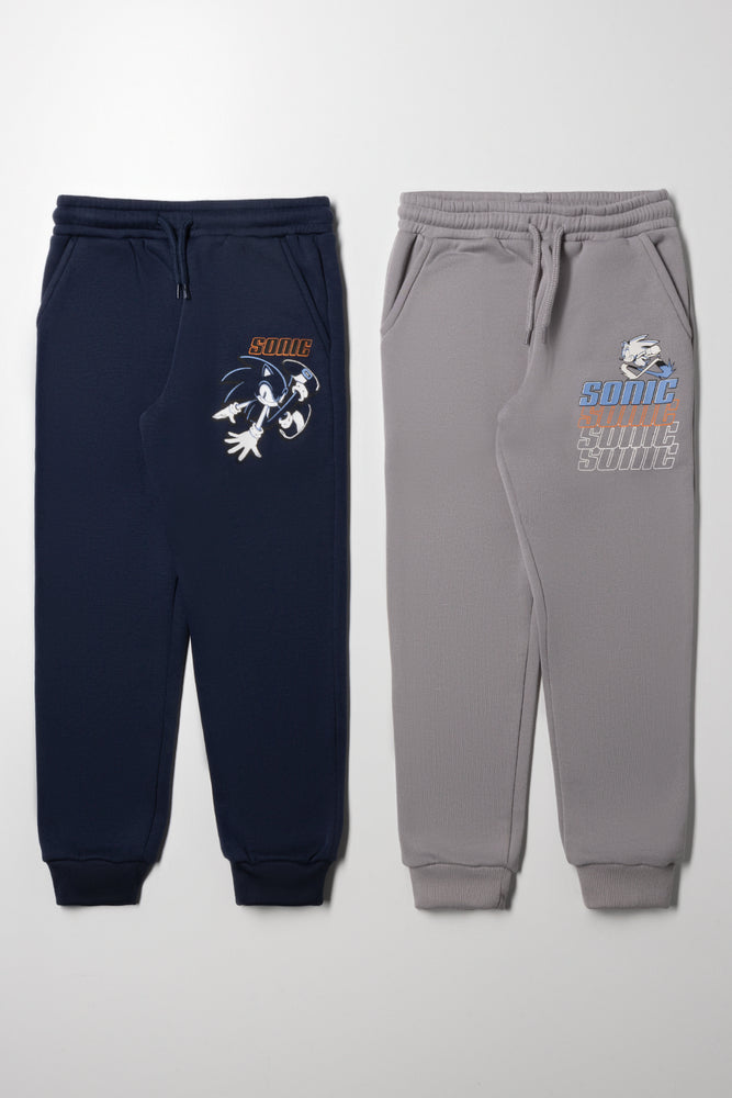 Sonic 2 Pack Trackpants Navy And Grey