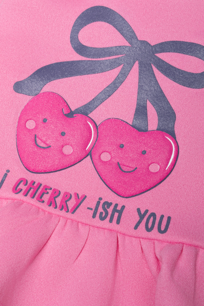 Hooded Peplum Tracksuit Pink