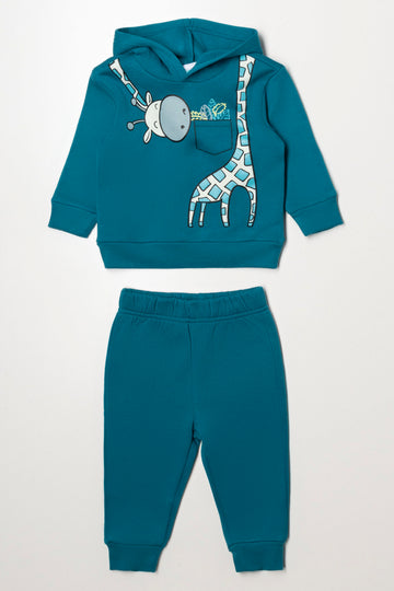 Giraffe Hooded Tracksuit Green