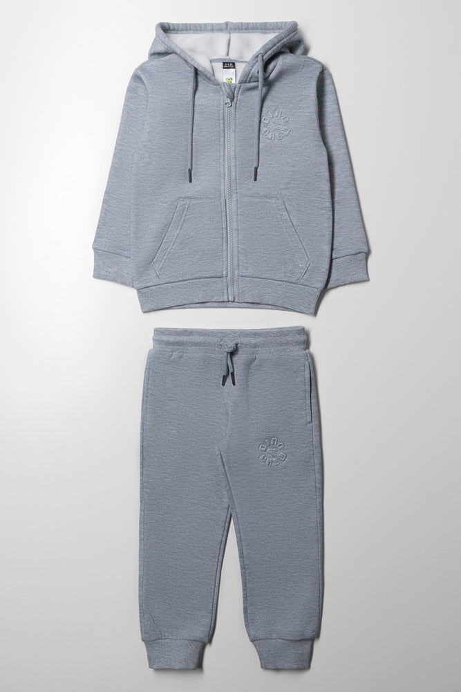 Zip Through Hooded Tracktop Grey