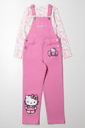 Hello Kitty Dungaree Set Pink