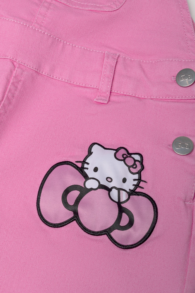Hello Kitty Dungaree Set Pink (2)