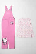 Hello Kitty Dungaree Set Pink (4)