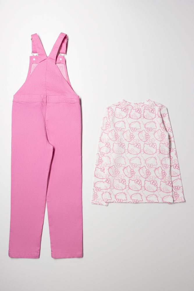 Hello Kitty Dungaree Set Pink (5)
