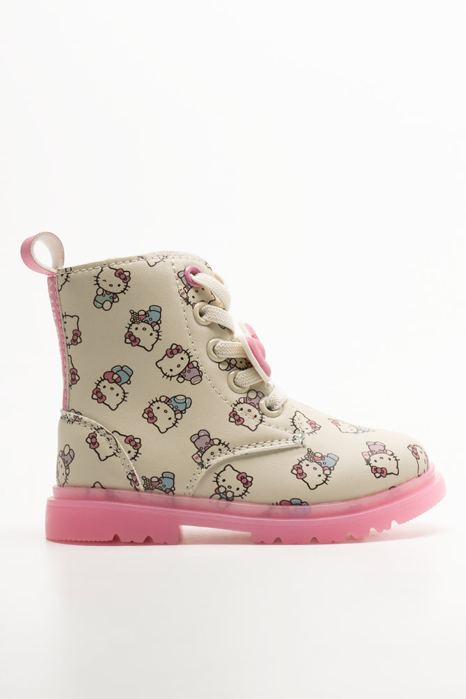Hello Kitty Light Up Boots Cream