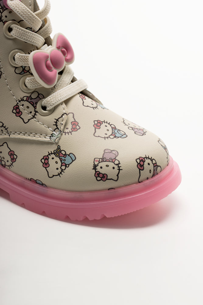 Hello Kitty Light Up Boots Cream (3)