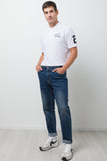 Straight Leg Denim Jeans Dark Blue (2)