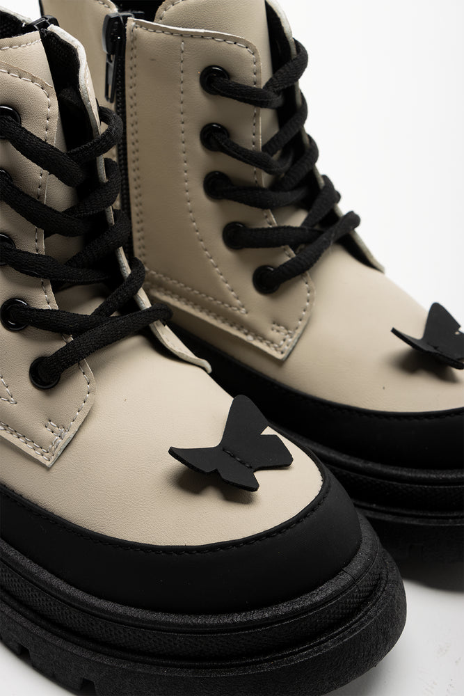 Lace Up Boots Natural (2)