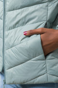 Hooded Puffer Jacket Light Green (3)